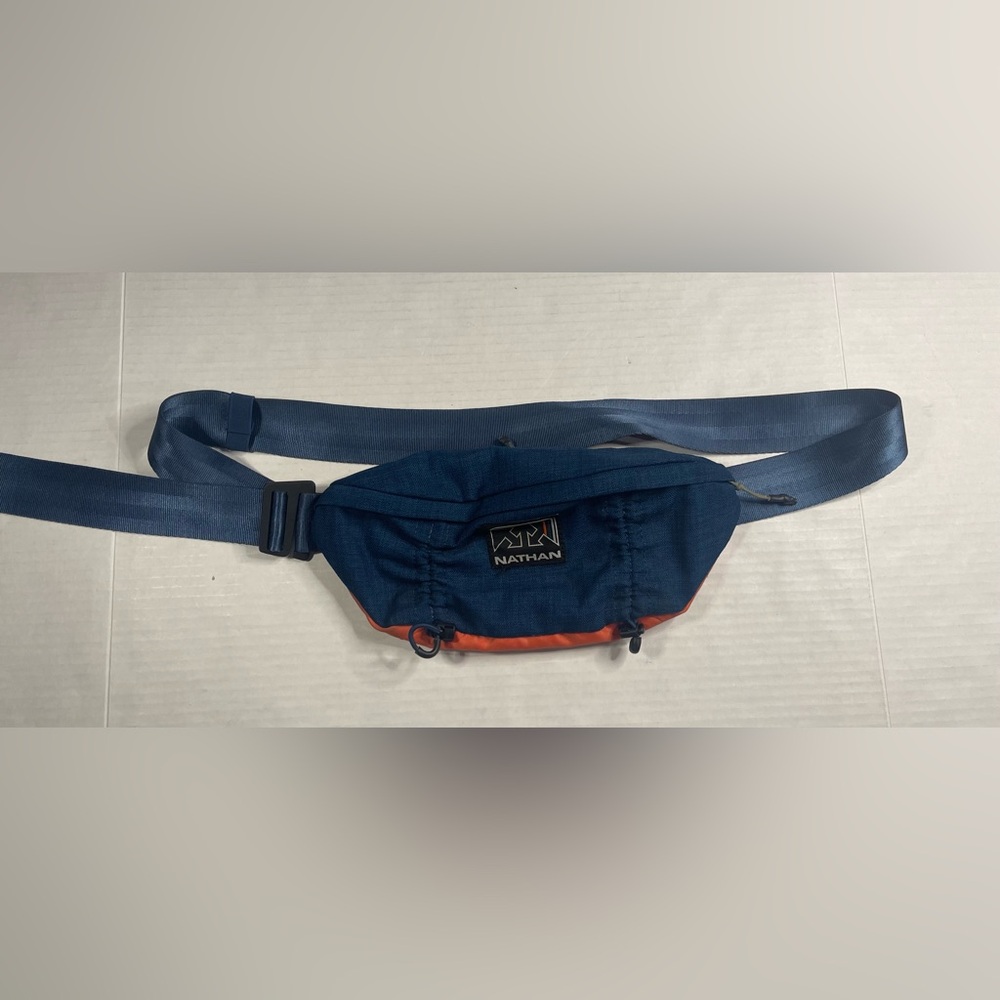 Nathan Belt Bag in Blue and Orange Hiking Outdoors Exploring Unisex